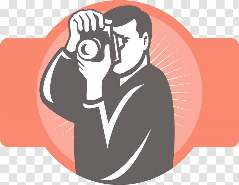 Digital SLR Photography Illustration - Silhouette - Cartoon Painted Photographer Transparent PNG