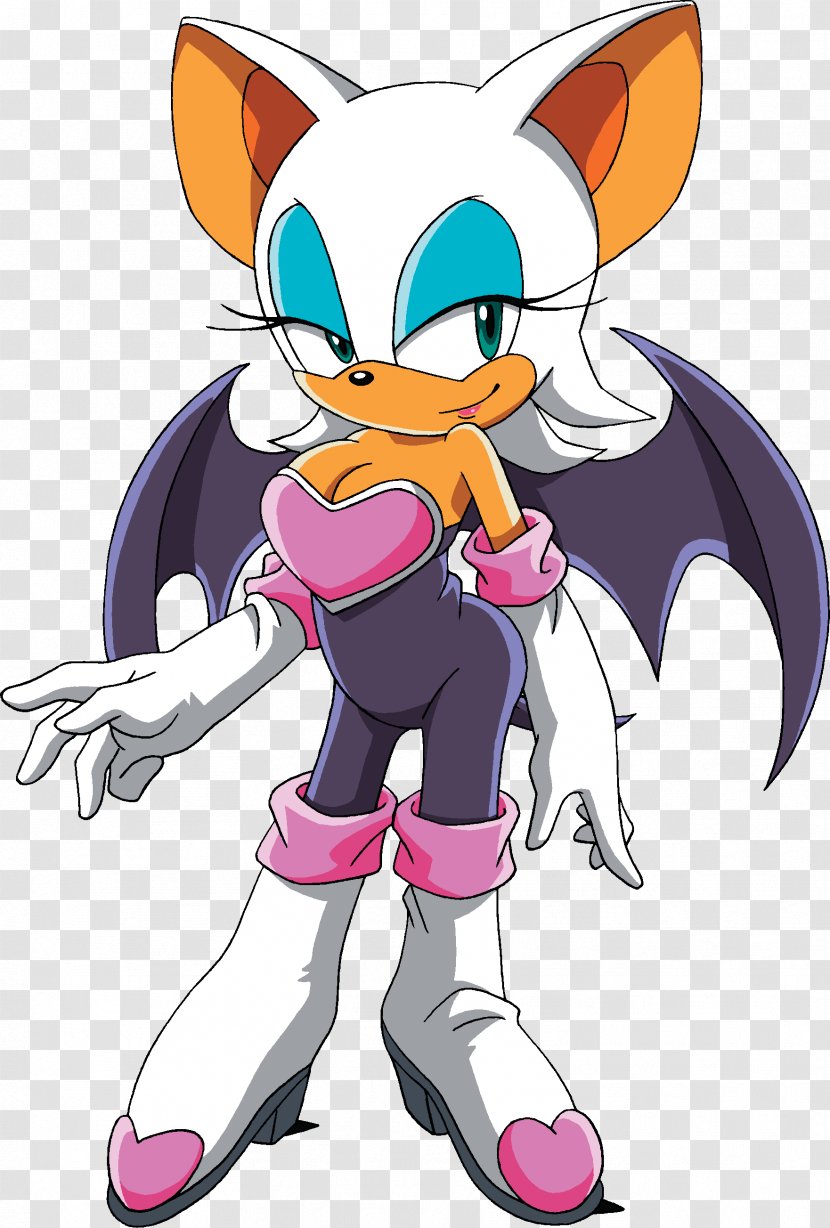 Rouge The Bat Sonic Hedgehog Shadow Knuckles Echidna Tails - Cartoon - Chameleon Transparent PNG