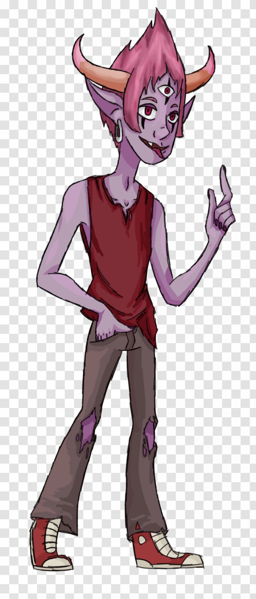 Demon Pink M Cartoon Homo Sapiens - Tree Transparent PNG