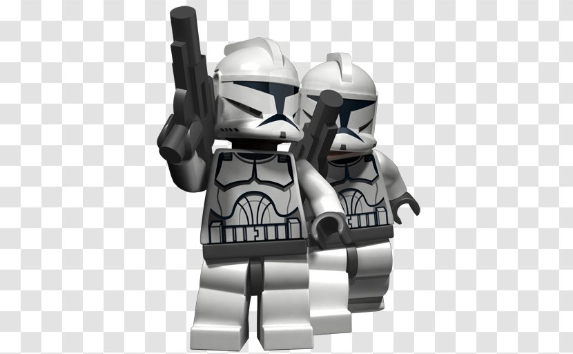 Lego Star Wars III: The Clone Wars: Video Game Complete Saga Trooper - Black And White - Character Art Design Transparent PNG