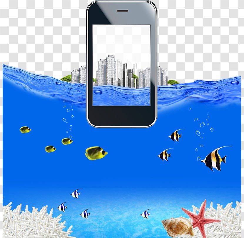 Poster Sea Smartphone - Mobile Phone - Smart Phones And Underwater World Transparent PNG