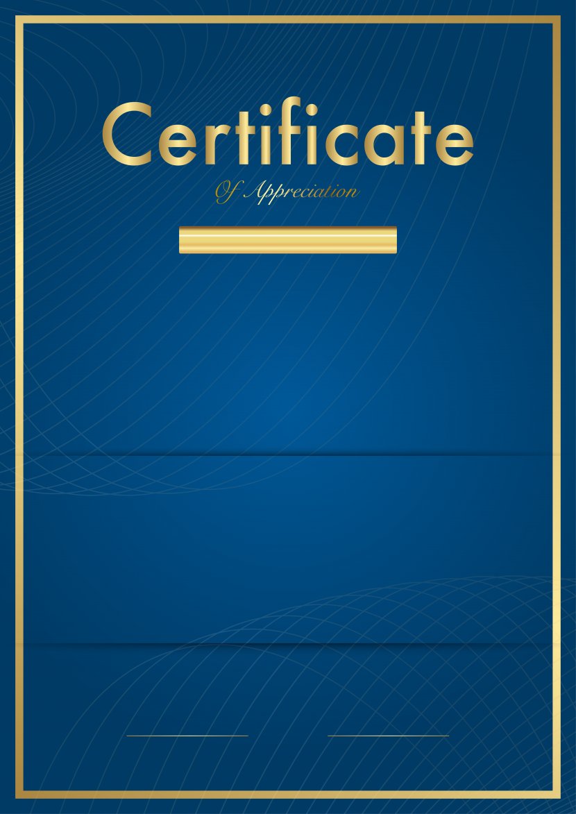 ANGLE Plane Line Point - Certificate Template Blue Clip Art Image Transparent PNG