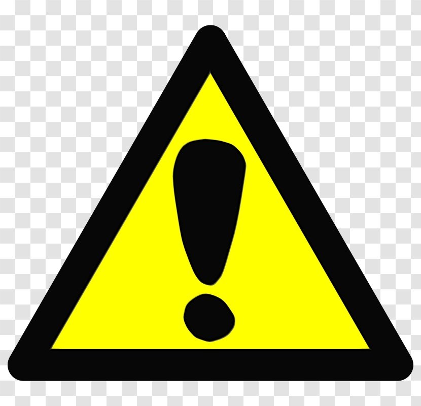 Triangle Yellow Sign Line - Symbol Traffic Transparent PNG