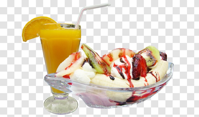 Sundae Fruit Salad Ice Cream Food - Dairy Product - Fruits Transparent PNG