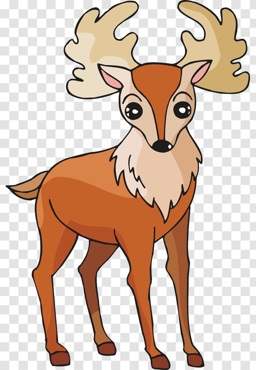 Reindeer Cartoon Clip Art - Antler Transparent PNG