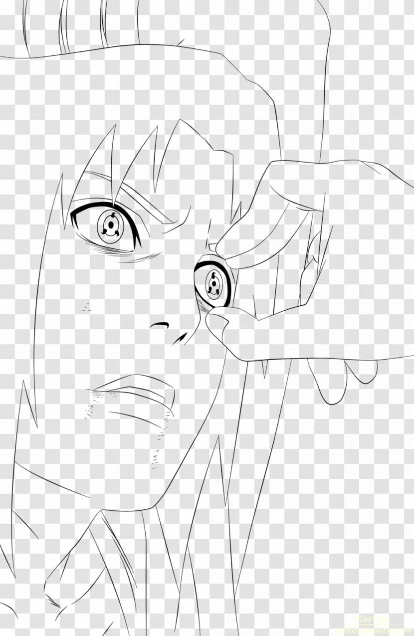 Itachi Uchiha Sasuke Eye Drawing Sketch - Cartoon Transparent PNG