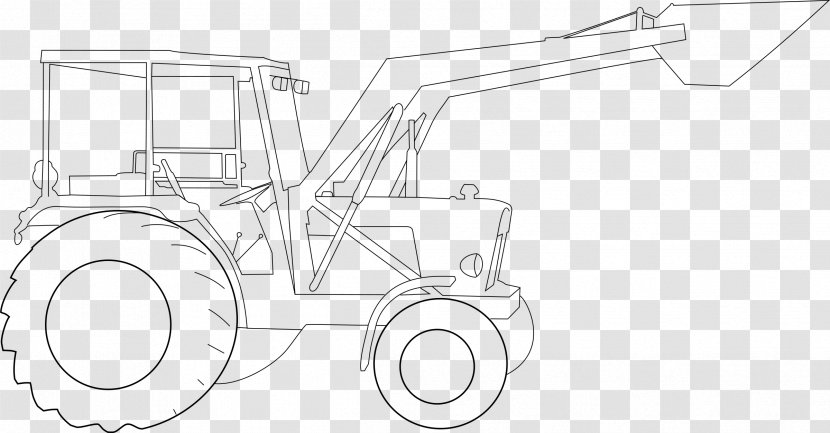 Car Drawing Line Art Motor Vehicle - Tractor Transparent PNG