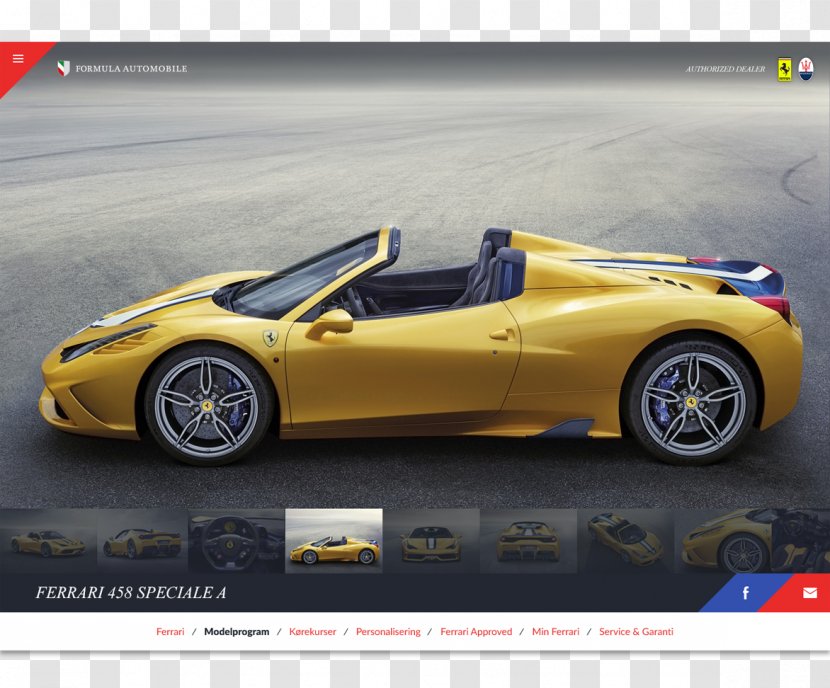2015 Ferrari 458 Speciale Sports Car Paris Motor Show - Land Vehicle Transparent PNG