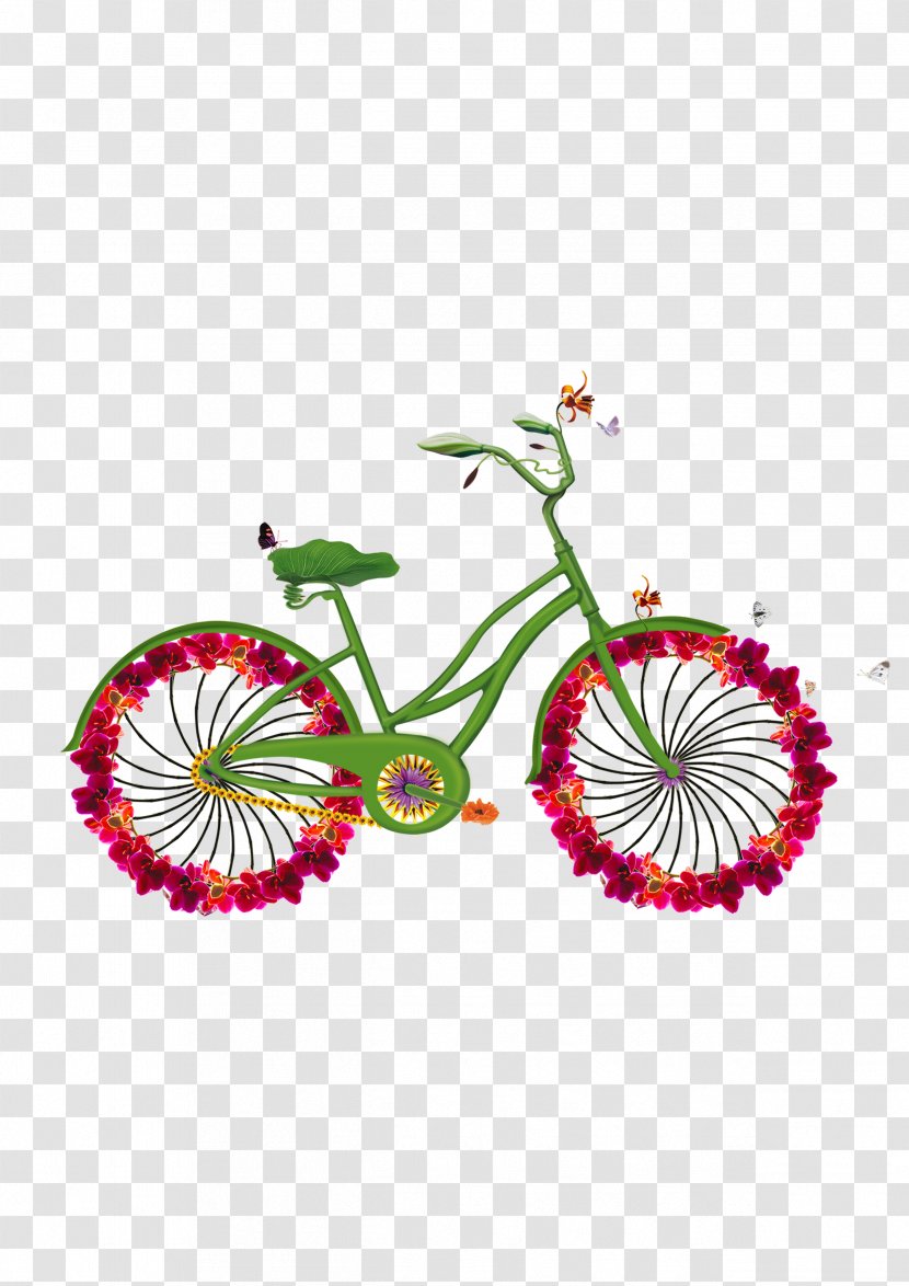 Bicycle Sharing System Cycling - Petal - Creative Bike Travel Design Material Transparent PNG