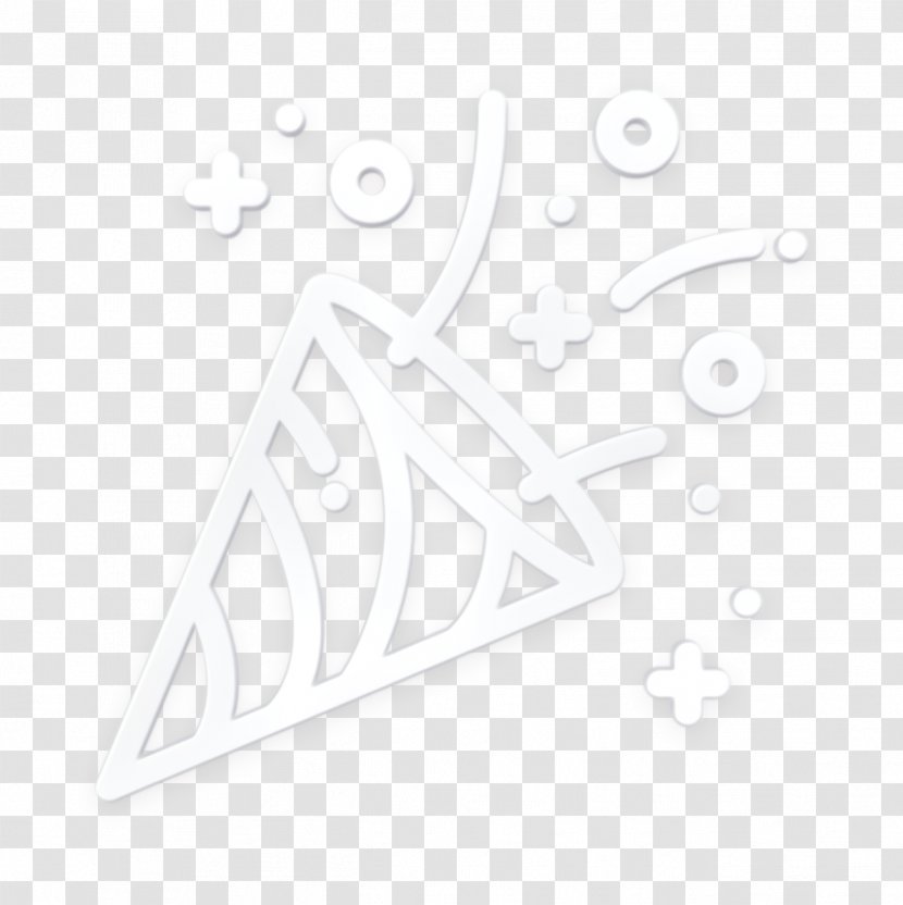 Birthday Icon Confetti Event - Blackandwhite - Logo Symbol Transparent PNG