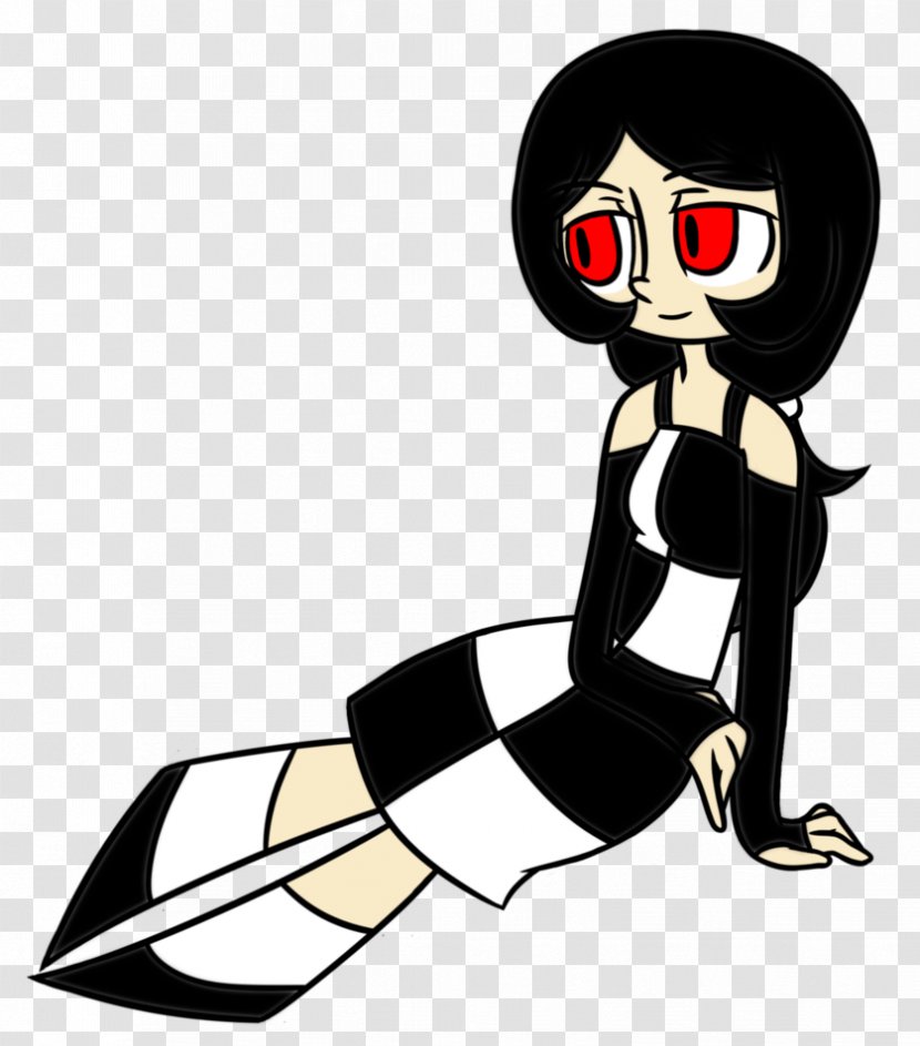 Black Hair Human Art Character Clip - Lonely Drawing Transparent PNG