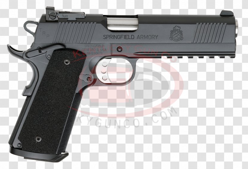 Springfield Armory M1A HS2000 M1911 Pistol .45 ACP - Silhouette - Handgun Transparent PNG