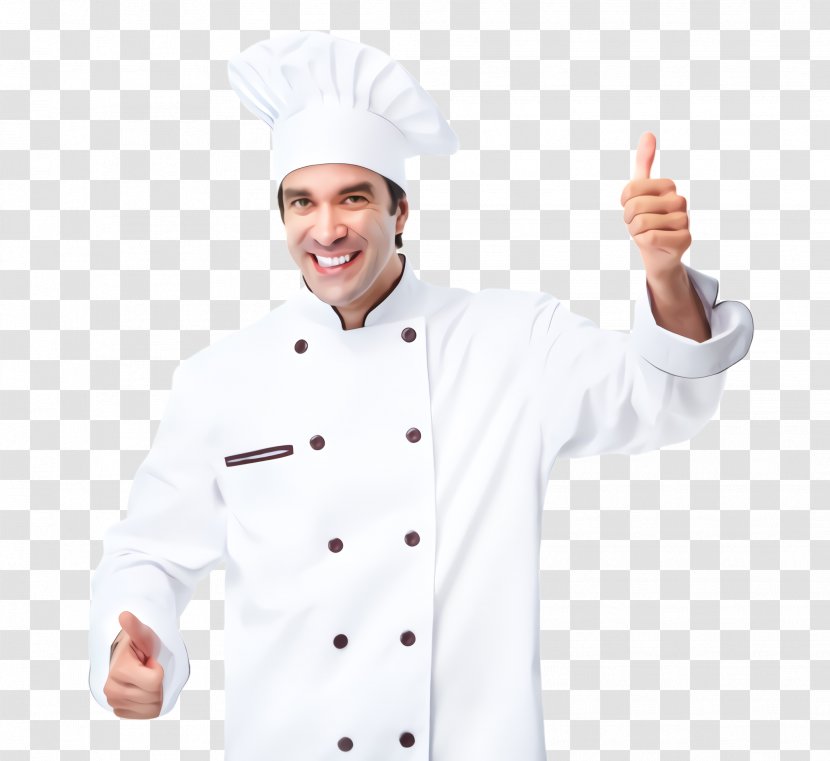 Chef's Uniform Cook Chef Chief - Gesture Transparent PNG