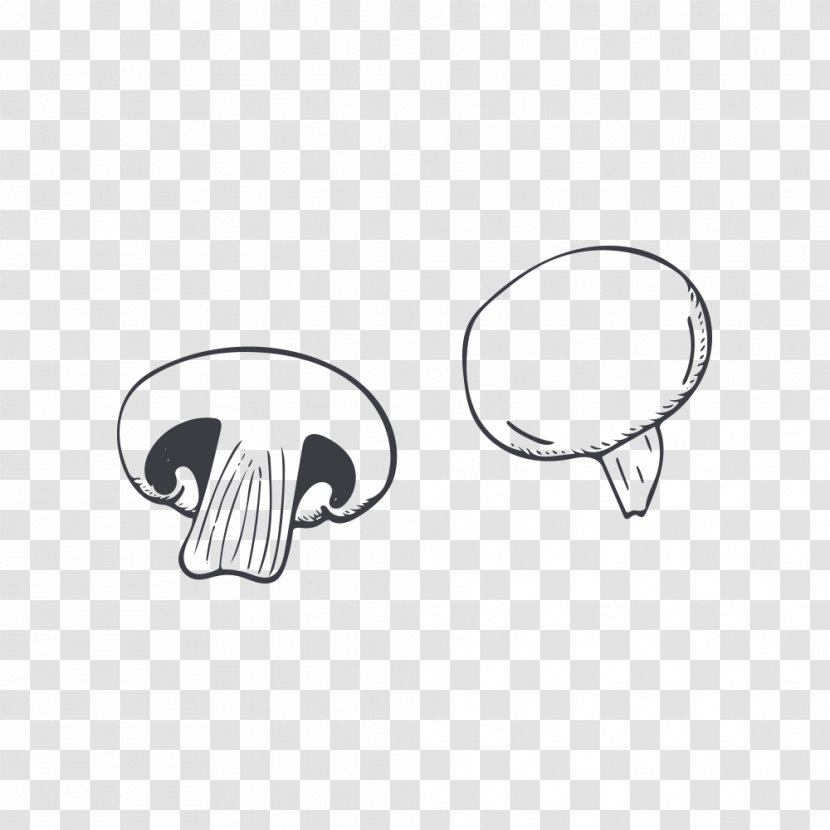 Mushroom Fungus Drawing - White - Hand-painted Mushrooms Transparent PNG