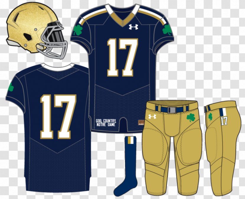University Of Notre Dame T-shirt Fighting Irish Football Jersey Uniform - Equipment And Supplies - Basketball Transparent PNG