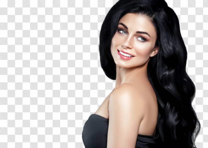 Hair Face Skin Black Hairstyle - Human Eyebrow Transparent PNG