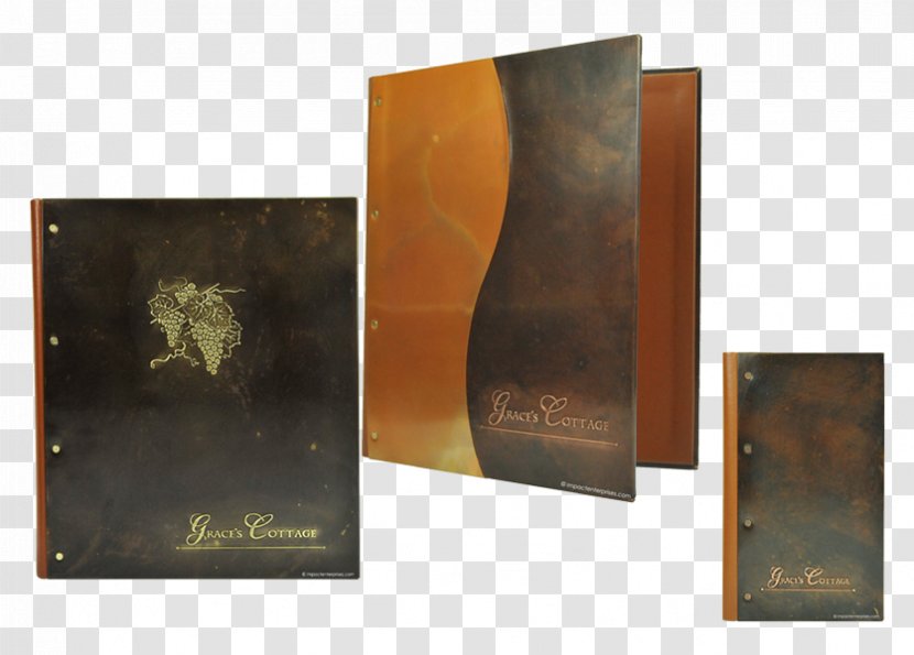 Artificial Leather Book Cover Menu - Watercolor Transparent PNG