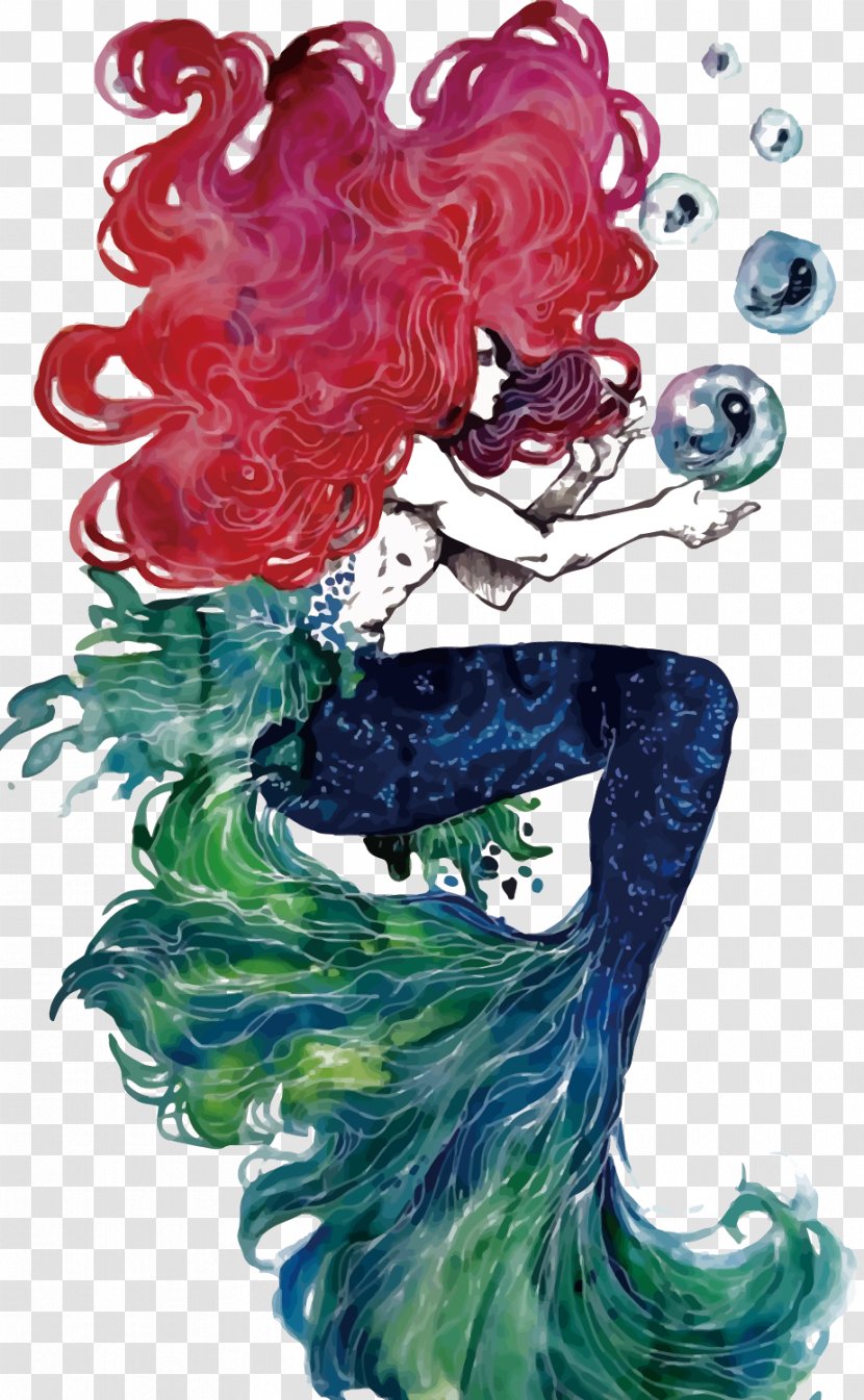 Ariel The Little Mermaid Illustration - Merliah Summers - Vector Transparent PNG