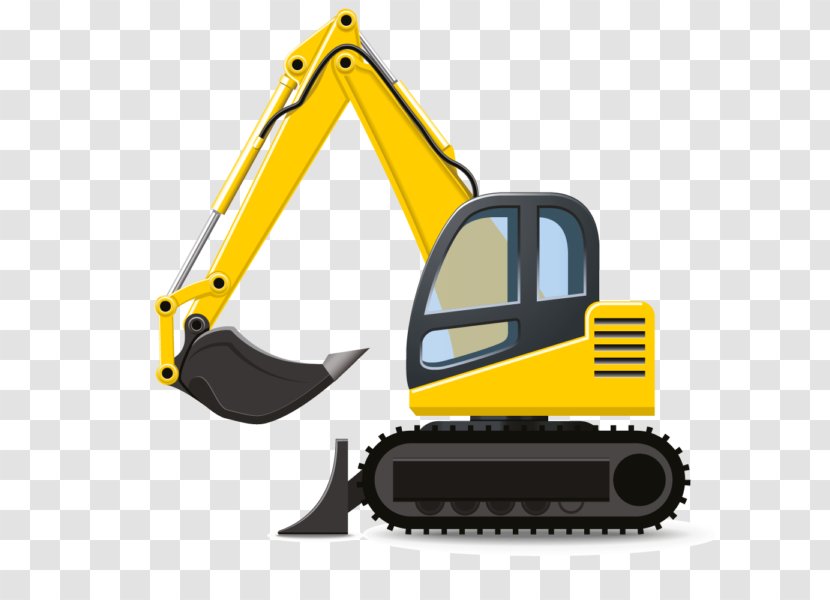 Caterpillar Inc. Excavator Heavy Machinery Backhoe Clip Art - Yellow - Construction Workers Digging Transparent PNG