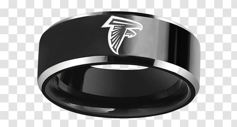 Atlanta Falcons Super Bowl NFL Dallas Cowboys Philadelphia Eagles - Cartoon - Stainless Steel Black Wedding Rings Transparent PNG