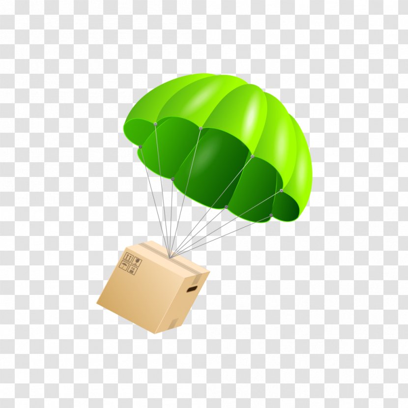 Parachute Parcel Icon - Yellow Transparent PNG