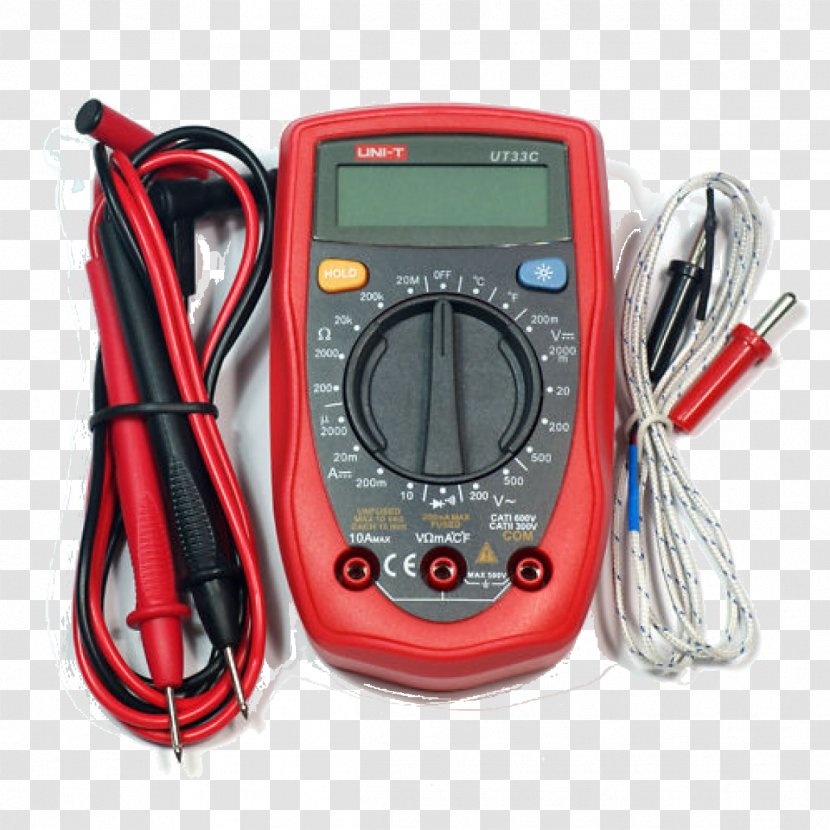 Digital Multimeter Electric Potential Difference Direct Current Measuring Instrument - Flat Palm Material Transparent PNG