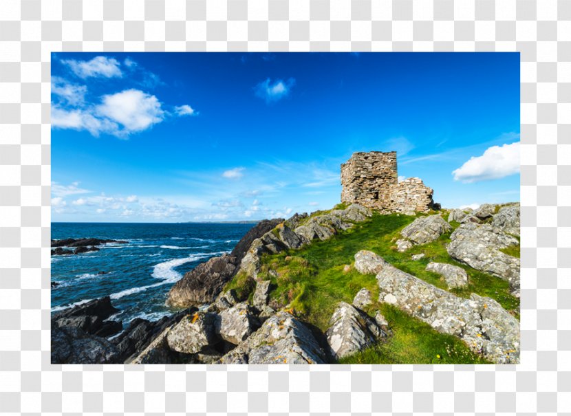 Carrickabraghy Castle Isle Of Doagh Wild Atlantic Way Roche Great Famine - Terrain - CASTLE Watercolor Transparent PNG