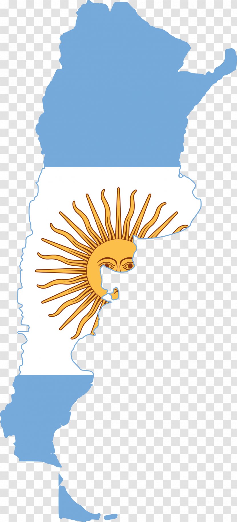Flag Of Argentina Vector Map - Wing Transparent PNG