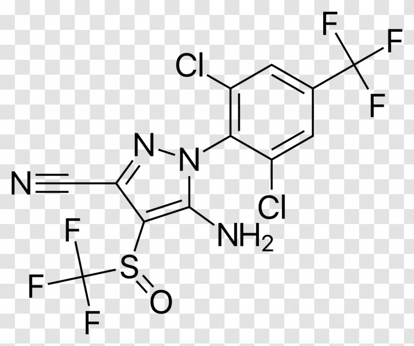 Lidocaine Fipronil Chemical Formula Molecule Compound - Impurity - Insecticide Transparent PNG