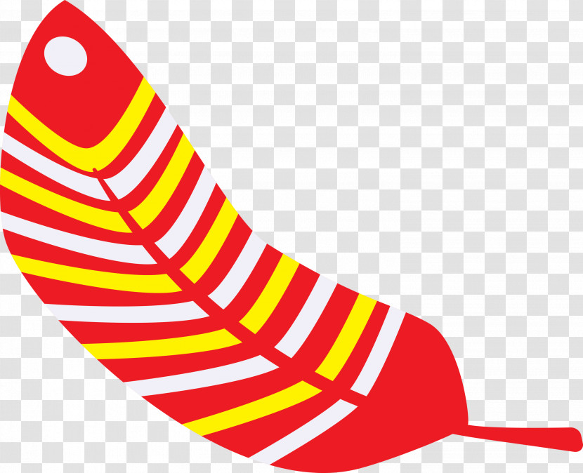 Yellow Shoe Line Point Area Transparent PNG