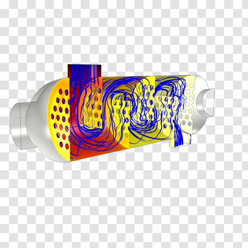COMSOL Multiphysics Shell And Tube Heat Exchanger Transfer - Yellow Transparent PNG