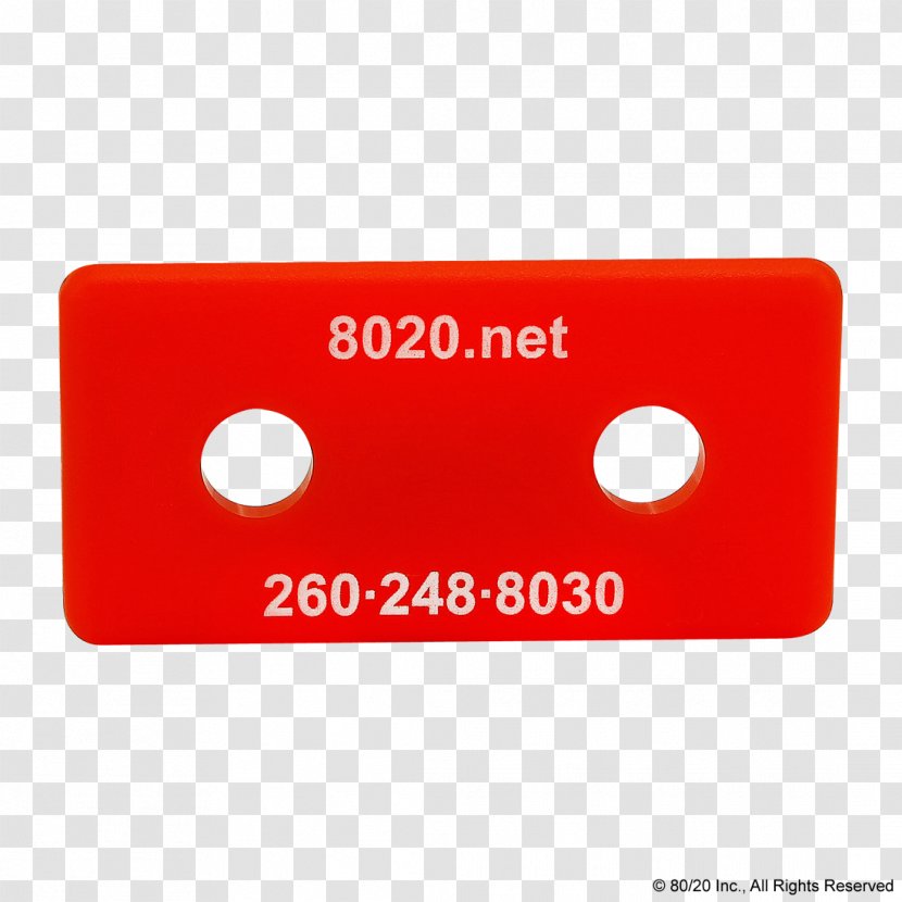 Red 80/20 Rectangle - 8020 - Hardware Transparent PNG