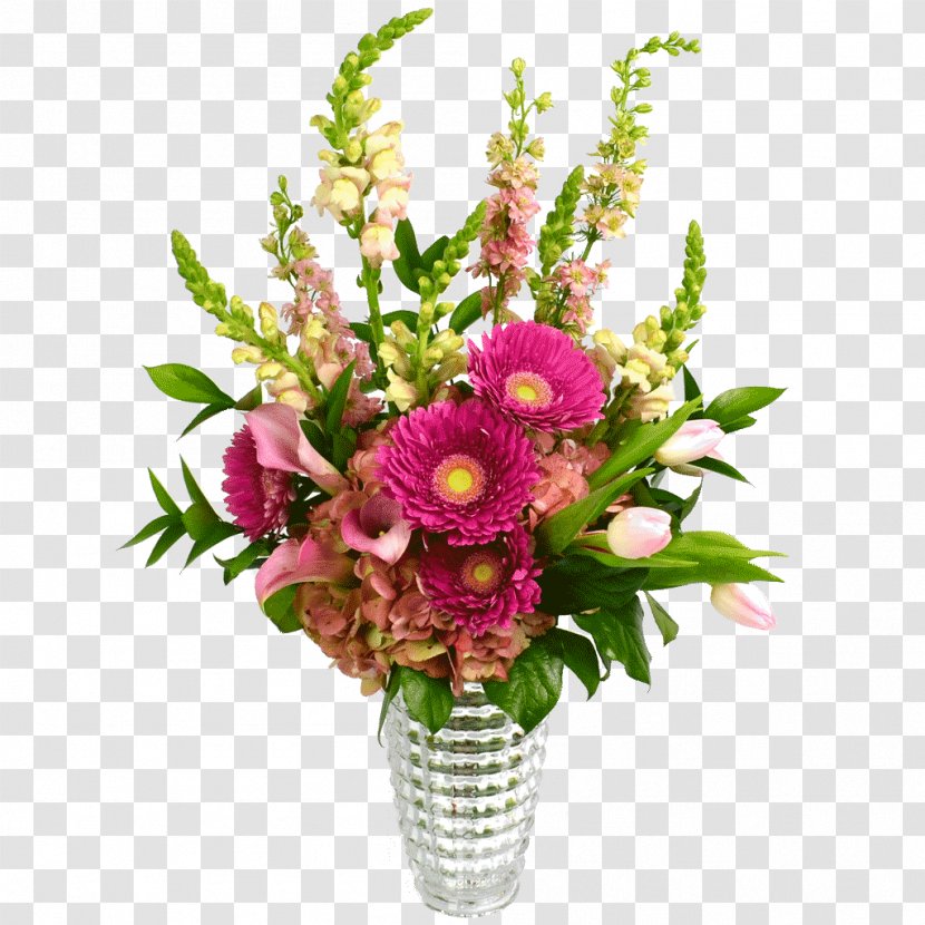 Floral Design Flower Bouquet Cut Flowers Vase - Pink Transparent PNG
