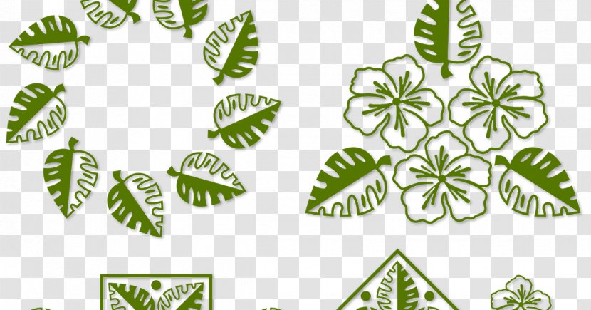 Leaf Palm Branch Tropics Stencil Clip Art - Tree Transparent PNG