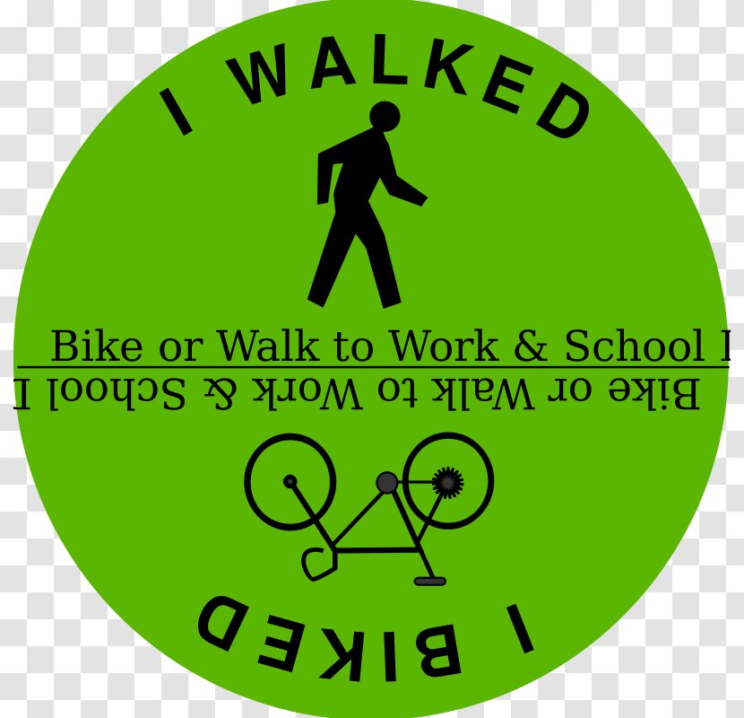 Walk To Work Day Walking Safely School Bike-to-Work Clip Art - Area Transparent PNG