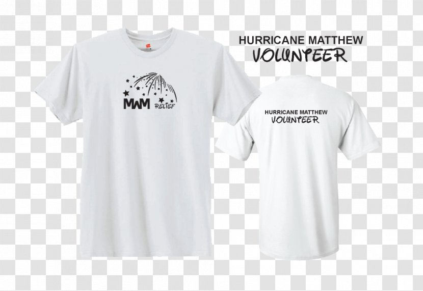 T-shirt Logo Sleeve Collar - Active Shirt - Hurricane Relief Transparent PNG