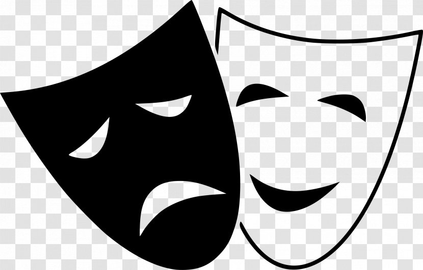 Tragedy Mask Theatre Comedy Clip Art - Theater Transparent PNG