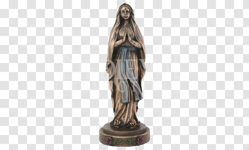 Statue Our Lady Of Lourdes Veneration Mary In The Catholic Church Sculpture - Seven Archangels - Virgin Costume Transparent PNG