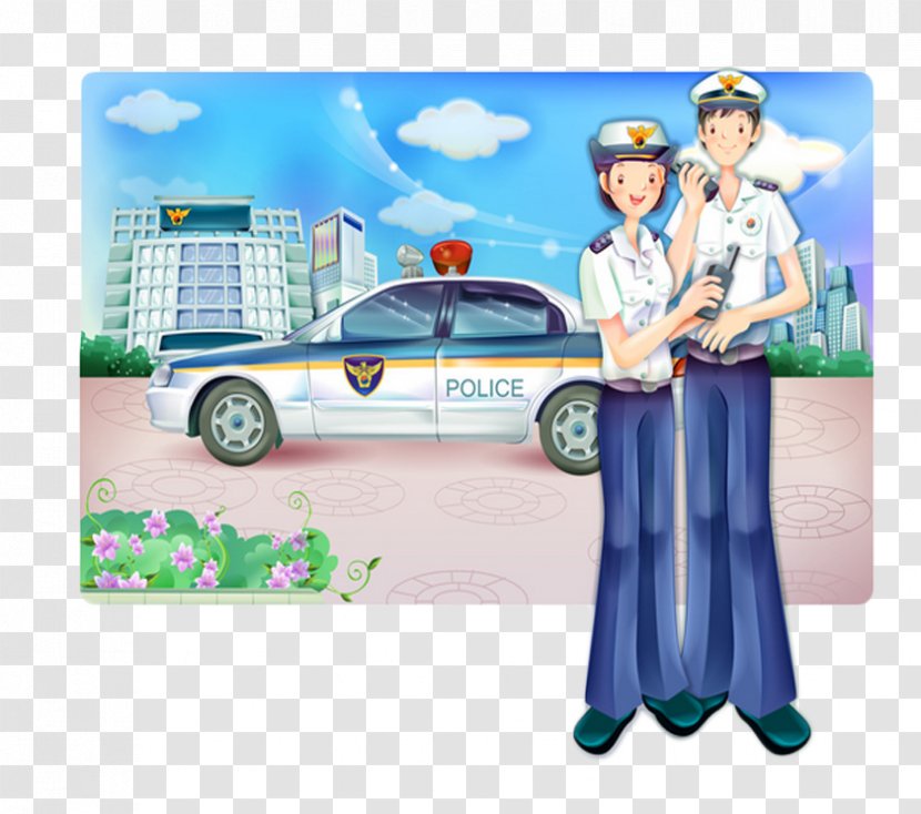 Police Officer Car Station Ku014dban - Vehicle - Free Button Material Picture Transparent PNG