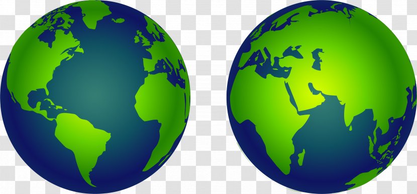 Globe World Map - Sphere - Blue Earth Transparent PNG