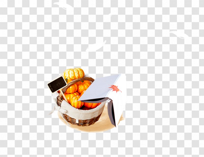 Autumn Season Cartoon Illustration - Photography - Pumpkin Basket Transparent PNG
