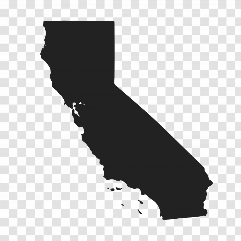 California Blank Map Stock Photography Capital City - Black And White Transparent PNG