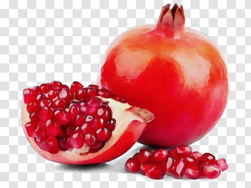 Natural Foods Fruit Pomegranate Food Superfood - Wet Ink - Berry Accessory Transparent PNG