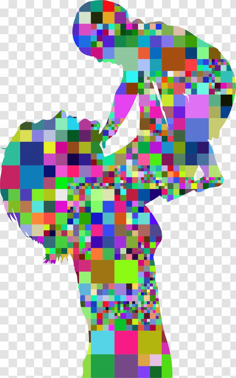 Mother Infant Clip Art - Woman - Mosaic Transparent PNG