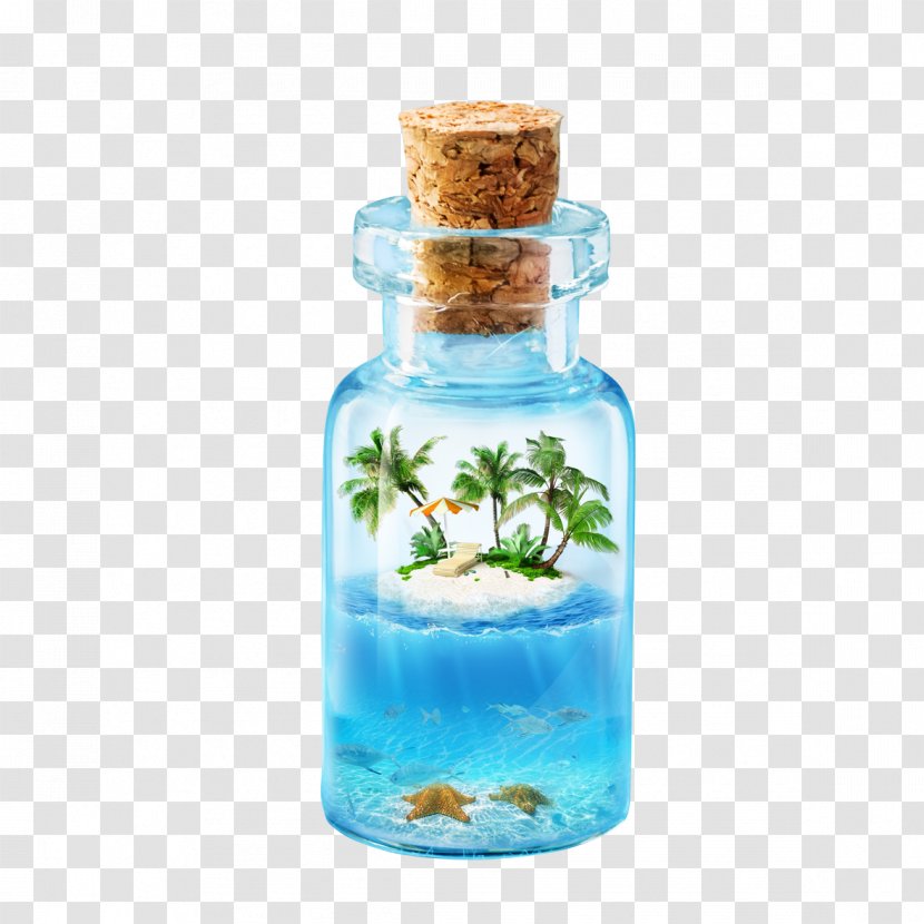 France Kiribati Paradis (avant Liquidation) Gringoland Comment Devenir Un Dieu Vivant - Creative Bottle Beach Transparent PNG