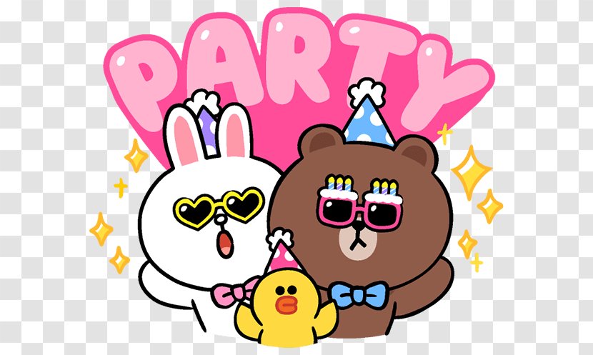 Clip Art Line Friends Birthday Party - Food Transparent PNG