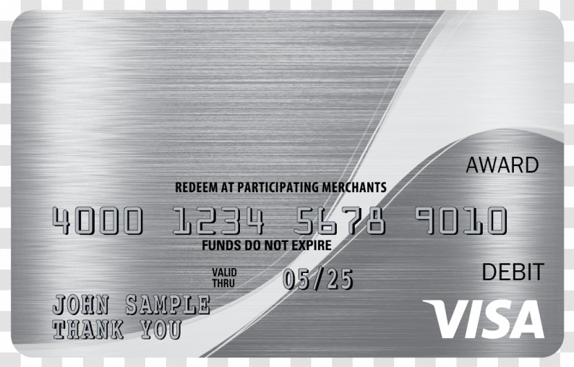 Credit Card Stored-value Visa Gift Payment Number - Indulgence Transparent PNG