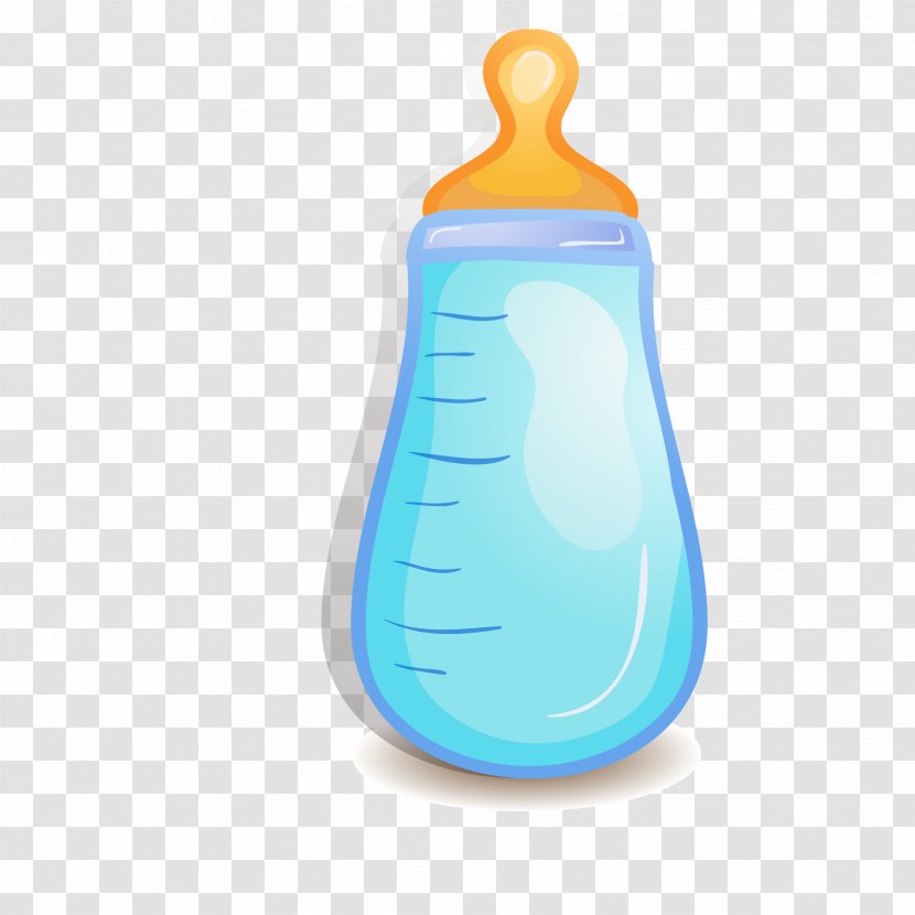 Baby Bottle Infant - Glass - Cartoon Vector Transparent PNG