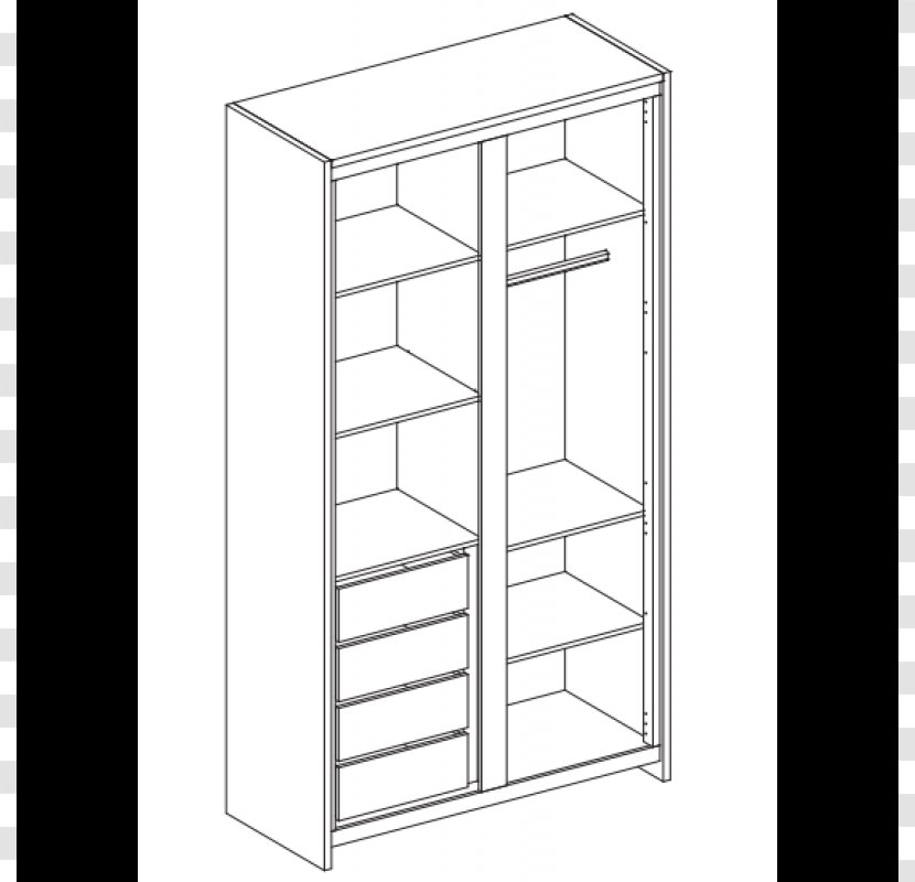 Shelf Window Line Armoires & Wardrobes - Wardrobe Transparent PNG