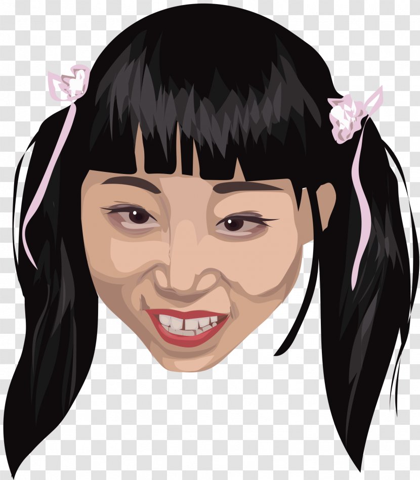 Black Hair Smile Face Coloring - Heart - Pretty Little Liars Transparent PNG